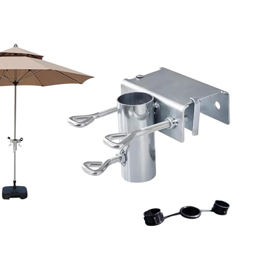 Sonnenschirmhalter Balkongeländer,Sonnenschirmhalterung,Sonnenschirmhalter aus Metall,Sonnenschirmhalter Balkongeländer Einstellbar,Balkon Schirmhalterung,für Garten Terrasse Balkon Geländer von Dxmcgttbd