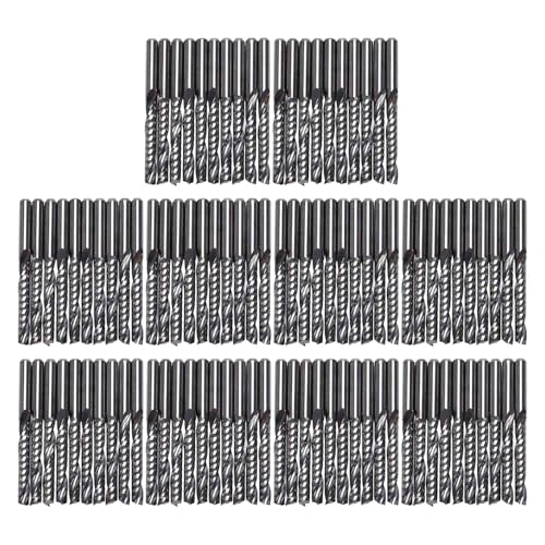 Dxoniislh 100 Stück CNC-Fräser-Bits, 3,175 x 22 mm, einschneidig, spiralförmig, Hartmetall, CNC-Fräser-Bits, Frässchneider Dxoniislh 100 Stück CNC-Fräser-Bits, 3,175 x 22 mm, einschneidig, spiralförmig, Hartmetall, CNC-Fräser-Bits, Frässchneider von Dxoniislh