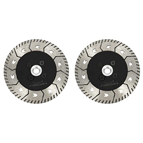 Dxoniislh 2 Stück 125 x 2,8 mm M14 doppelseitiges Diamantsägeblatt Schleifart mit Flansch Dxoniislh 2 Stück 125 x 2,8 mm M14 doppelseitiges Diamantsägeblatt Schleifart mit Flansch von Dxoniislh