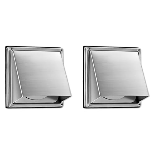Dxoniislh 2 x 10,2 cm externe Abluftventilator, für den Außenbereich, gepolsterte Rückschlagklappe von Dxoniislh
