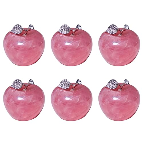 Dxoniislh 6 Stück Natürliche Rosenquarz Rosa Apfel für Paar Dekorationen Haus Dekoration Arbeitszimmer Dekoration DIY Geschenk Dxoniislh 6 Stück Natürliche Rosenquarz Rosa Apfel für Paar Dekorationen Haus Dekoration Arbeitszimmer Dekoration DIY Geschenk von Dxoniislh
