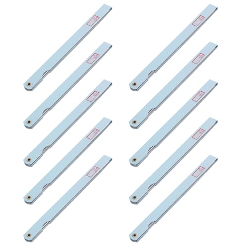 Dxoniislh Fühlerlehre, 200 mm lang, 17 Blätter, 0,02 mm - 1,0 mm, 10 Stück von Dxoniislh