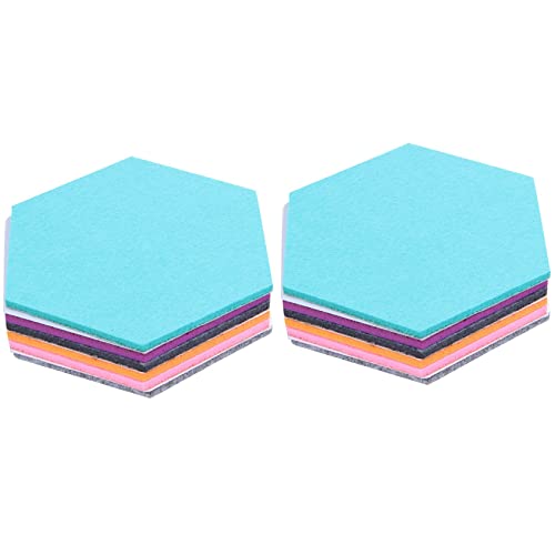 Dxoniislh Satz von 18 Hexagon Filz Pin Board Selbst Klebende Bulletin Memo Foto Kork Boards Schaum Wand Dekorative Fliesen mit 18 Pins 5,5 x 5 x 0,2 von Dxoniislh