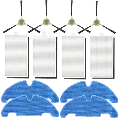 12-teiliges Ersatzteil-Zubehör-Set für Lefant M330 Pro Staubsaugerroboter, 4 Filter, 4 Seitenbürsten, 4 Lappen 12-teiliges Ersatzteil-Zubehör-Set für Lefant M330 Pro Staubsaugerroboter, 4 Filter, 4 Seitenbürsten, 4 Lappen von Dxyue
