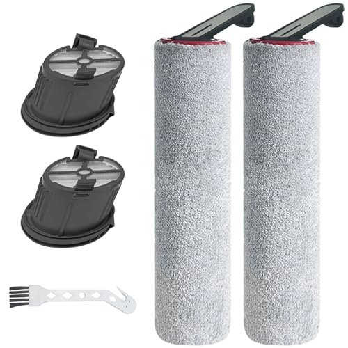 Dxyue 2 Walzenbürsten 2 Filter 1 Reinigungsbürste für MOVA X4 Pro Bodenschrubber Ersatzteile Wartung Zubehör Set von Dxyue