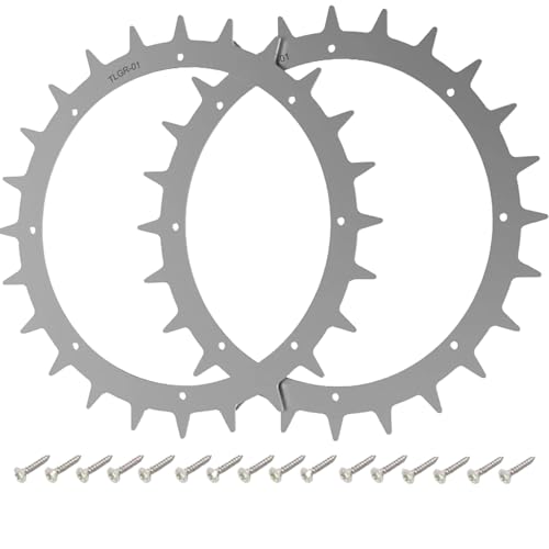 Dxyue 200 mm rutschfeste Edelstahl-Spikes für Gardena R38Li R40Li R45Li R50Li R70Li R80li für Husqvarna 105 305 308 (Modell 2011–2015) für Flymo 1200 Mähroboter, 2 Traktionsspikes 16 Schrauben von Dxyue
