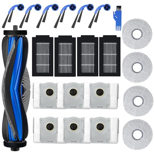 Dxyue 22 Stück Zubehör für Ecovacs Deebot T30C Omni / T30C Pro Omni Roboter-Staubsauger, 1 Hauptbürste, 4 Wischpads, 6 Seitenbürsten, 4 Filter, 6 Staubbeutel, 1 Werkzeug Dxyue 22 Stück Zubehör für Ecovacs Deebot T30C Omni / T30C Pro Omni Roboter-Staubsauger, 1 Hauptbürste, 4 Wischpads, 6 Seitenbürsten, 4 Filter, 6 Staubbeutel, 1 Werkzeug von Dxyue