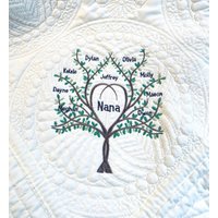 stammbaum Gestickte Quilt Oder Kissen Erbstück Geschenk von DyLaynesEmbroidery