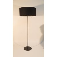 Handgefertigte Stehlampe Mit Trommellampenschirm Aus Metall Und Stoff Für Jedes Zuhause Oder Büro, Verschiedene Farben Der Lampenschirme von DyankoffDecor