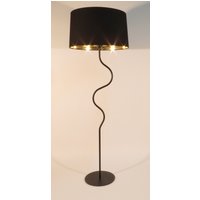 Handgemachte Stehlampe Mit Empire Lampenschirm Aus Metall Und Stoff, Verschiedene Farben Der Lampenschirme, Gebogene Formen, Mäanderförmig Geformt von DyankoffDecor