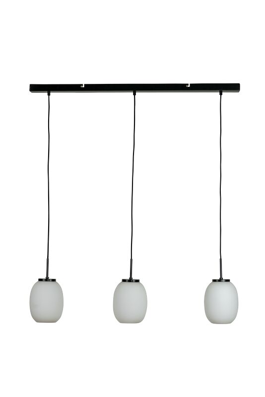 Dyberg Larsen DL39 Pendelleuchte long opal schwarz von Dyberg Larsen