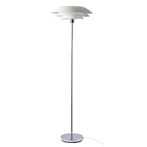 Dyberg Larsen DL45 Stehleuchte, 45 cm Durchmesser, Weiß/Chrom, 7073 Dyberg Larsen DL45 Stehleuchte, 45 cm Durchmesser, Weiß/Chrom, 7073 von Dyberg Larsen
