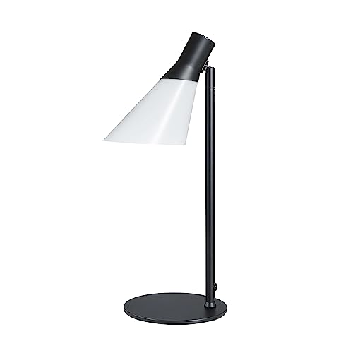 Dyberg Larsen - Gent Tischlampe Mattschwarz/Opal - Metall/Glas - 40W - Innenbereich - Modern Deko - Deko Schlafzimmer oder Leselicht - Leicht - Dänisches Design von Dyberg Larsen