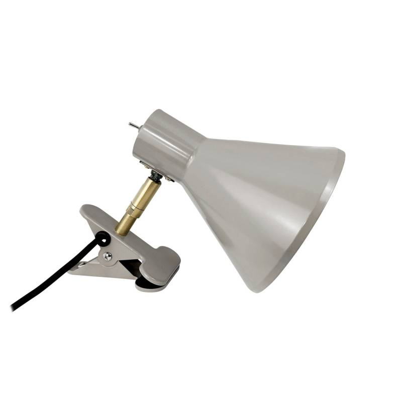Dyberg Larsen Klemmlampe Leuchte Schlafbereich Grau Stahl Kabel 160cm ø15cm B-Ware von Dyberg Larsen