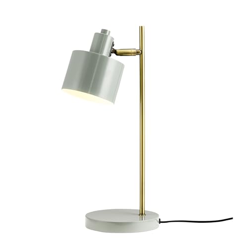 Dyberg Larsen Ocean Tischlampe Grau Ohne Leuchtmittel | Modische Lampe für Nachttisch oder Wohnzimmer | Leichte Tischlampen im Dänischen Design | Tischleuchte mit Kabel für den Innenbereich E14/40W von Dyberg Larsen