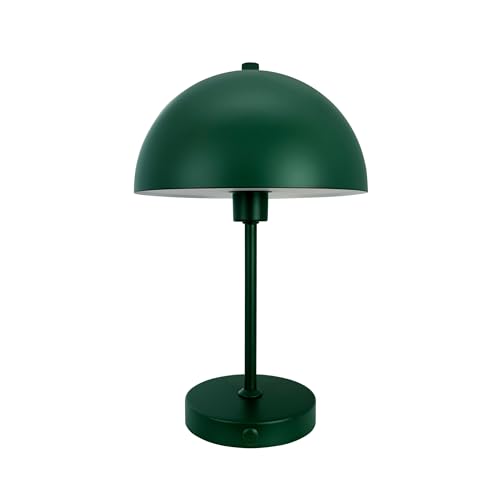 Dyberg Larsen Stockholm Tischlampe 2.0 Dunkelgrün | Wiederaufladbare Schreibtischlampe | Nachttischlampe mit 6 Stunden Akkulaufzeit | Leselampe für den Innen & Außen | LED Lampe Dänischen Design von Dyberg Larsen
