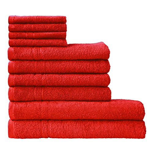 Dyckhoff Handtuch-Set, Baumwolle, rot, 26 x 36 cm von Dyckhoff