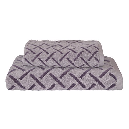 Dyckhoff Soft Velours Handtuch-Set, Baumwolle, Amethyst, 100 x 50 cm, 2-Einheiten von Dyckhoff