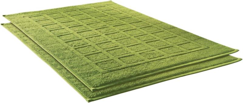 Dyckhoff Badematte Planet, Höhe 3 mm, beidseitig nutzbar, fußbodenheizungsgeeignet, Baumwolle, rechteckig, 2-tlg. Badematte, Baumwolle, 2er Set Hotelmatte von Dyckhoff