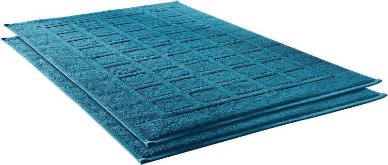 Dyckhoff Badematte Planet, Höhe 3 mm, beidseitig nutzbar, fußbodenheizungsgeeignet, Baumwolle, rechteckig, 2-tlg. Badematte, Baumwolle, 2er Set Hotelmatte von Dyckhoff