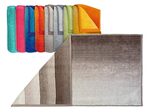 Dyckhoff Handtuch "COLORI" in 6 leuchtenden Farben und 3 Größen Hochwertiger und praktischer Kordelhaken, Braun, Liegetuch 70 x 180 cm von Dyckhoff