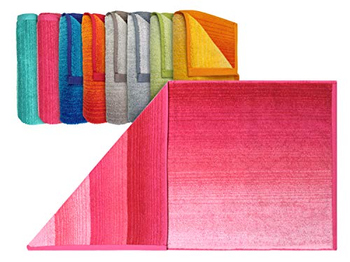 Dyckhoff Bio-Handtuchserie Colori hochwertig verarbeitet und mit praktischem Kordelaufhänger 545.664, Handtuch 50 x 100 cm, pink von Dyckhoff