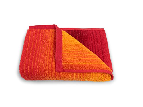 Handtuchserie Colori aus Bio-Baumwolle mit praktischem Kordelaufhänger 545.665, Duschtuch 70 x 140 cm, rot von Dyckhoff