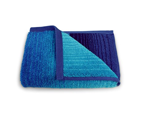 Dyckhoff Handtuchserie Colori aus Bio-Baumwolle mit praktischem Kordelaufhänger 545.665, Handtuch 50 x 100 cm, blau von Dyckhoff
