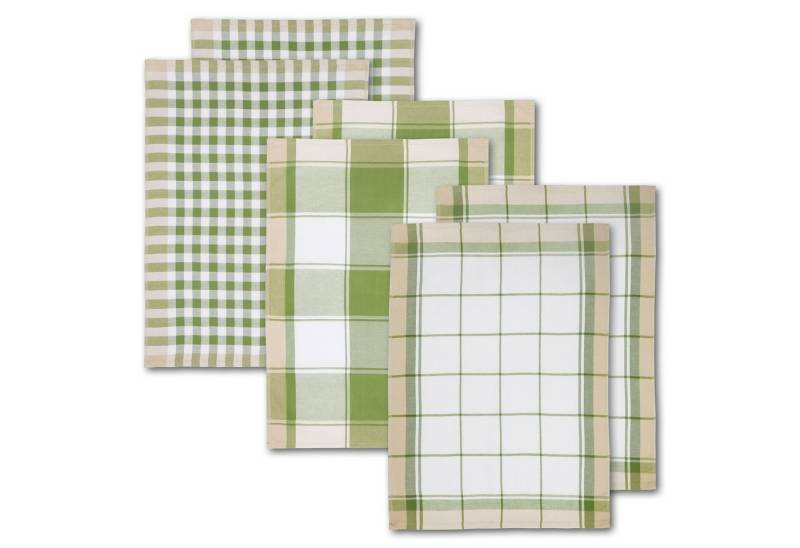 Dyckhoff Geschirrtuch KARO, Maße je Tuch ca. 50x70 cm, (Set, 6-tlg), mit drei verschiedenen Motiven von Dyckhoff