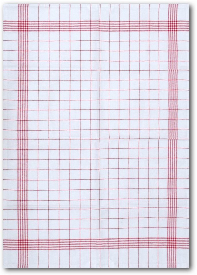 Dyckhoff Geschirrtuch KARO / Halbleinen - 60x80 cm, (Set, 10-tlg) von Dyckhoff