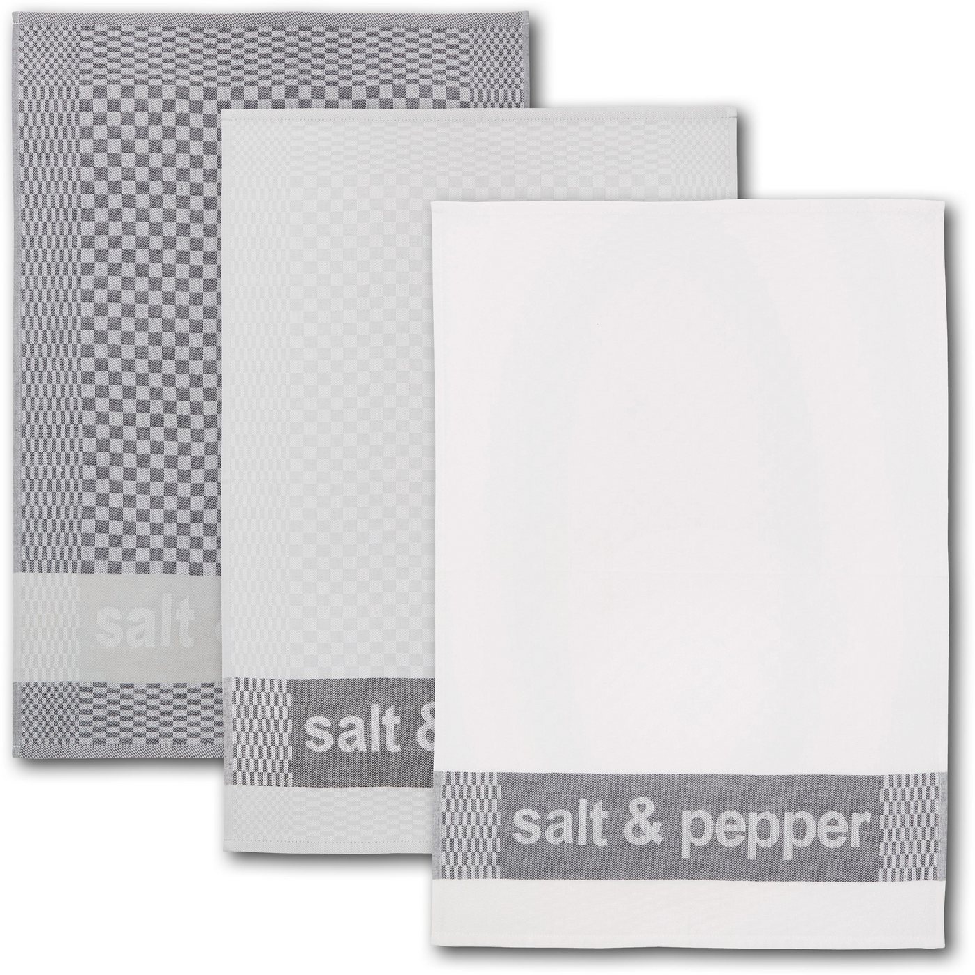 Dyckhoff Geschirrtuch salt & pepper, (Set, 6-tlg), mit drei verschiedenen Motiven von Dyckhoff