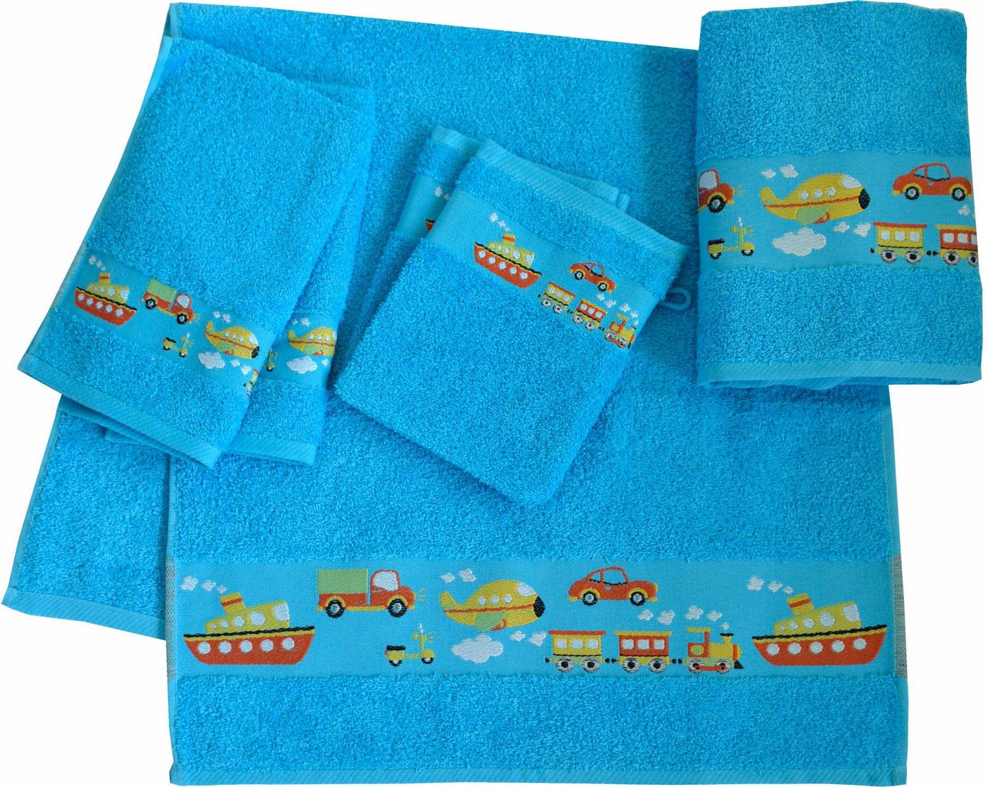 Dyckhoff Handtuch Set Auto, Walkfrottee (Set, 6-St), Auto Motiven, 2 Handtücher, 2 Gästetücher, 2 Waschhandschuhe von Dyckhoff