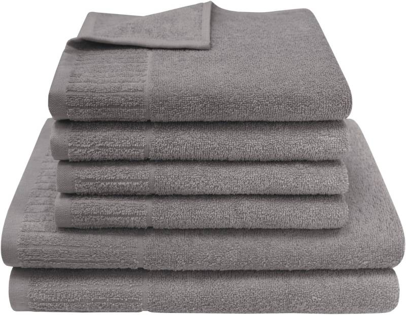 Dyckhoff Handtuch Set Bridge, Walkfrottier (Set, 6-St), 4 Handtücher (50x100cm), 2 Duschtücher (70x140cm) von Dyckhoff