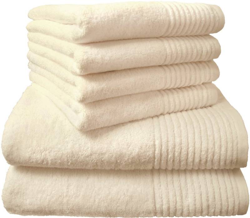 Dyckhoff Handtuch Set Brillant, Walkfrottee (Set, 6-St), mit Streifenbordüre,4 Handtücher (50x100cm), 2 Duschtücher (70x140cm) von Dyckhoff