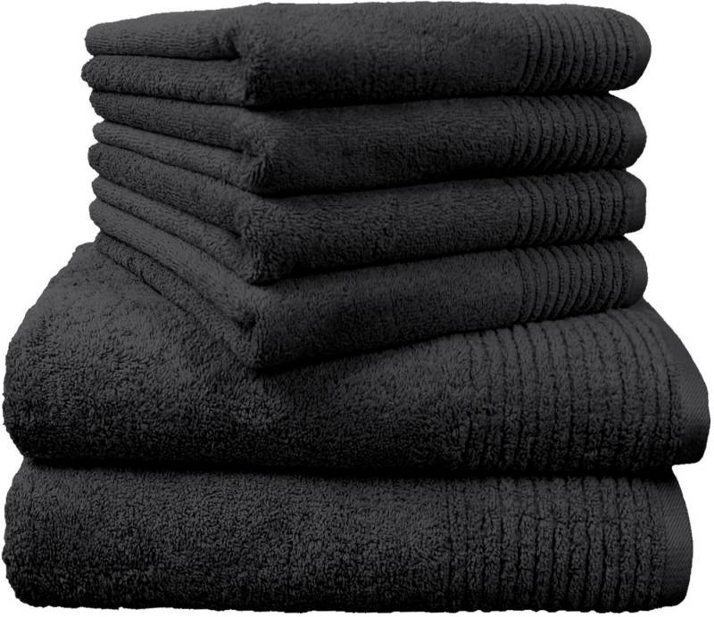 Dyckhoff Handtuch Set Brillant, Walkfrottee (Set, 6-St), mit Streifenbordüre,4 Handtücher (50x100cm), 2 Duschtücher (70x140cm) von Dyckhoff