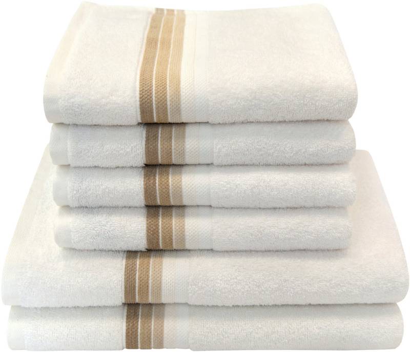 Dyckhoff Handtuch Set Chenille, Frottier (Set, 6-St), Set beinhaltet: 4x Handtuch (50x100cm) und 2x Duschtuch (70x140cm) von Dyckhoff