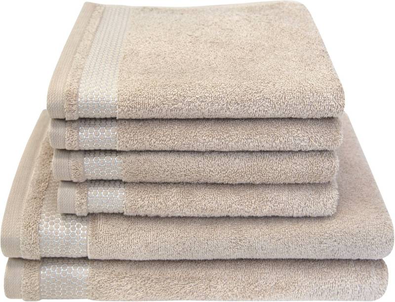 Dyckhoff Handtuch Set Gloss, Walkfrottier (Set, 6-St), 4 Handtücher (50x100cm), 2 Duschtücher (70x140cm) von Dyckhoff