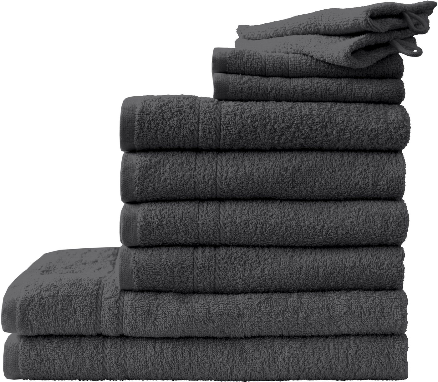 Dyckhoff Handtuch Set Kristall, Walkfrottee (Set, 10-St), mit feiner Bordüre, Duschtücher, Handtücher und Gästetücher von Dyckhoff