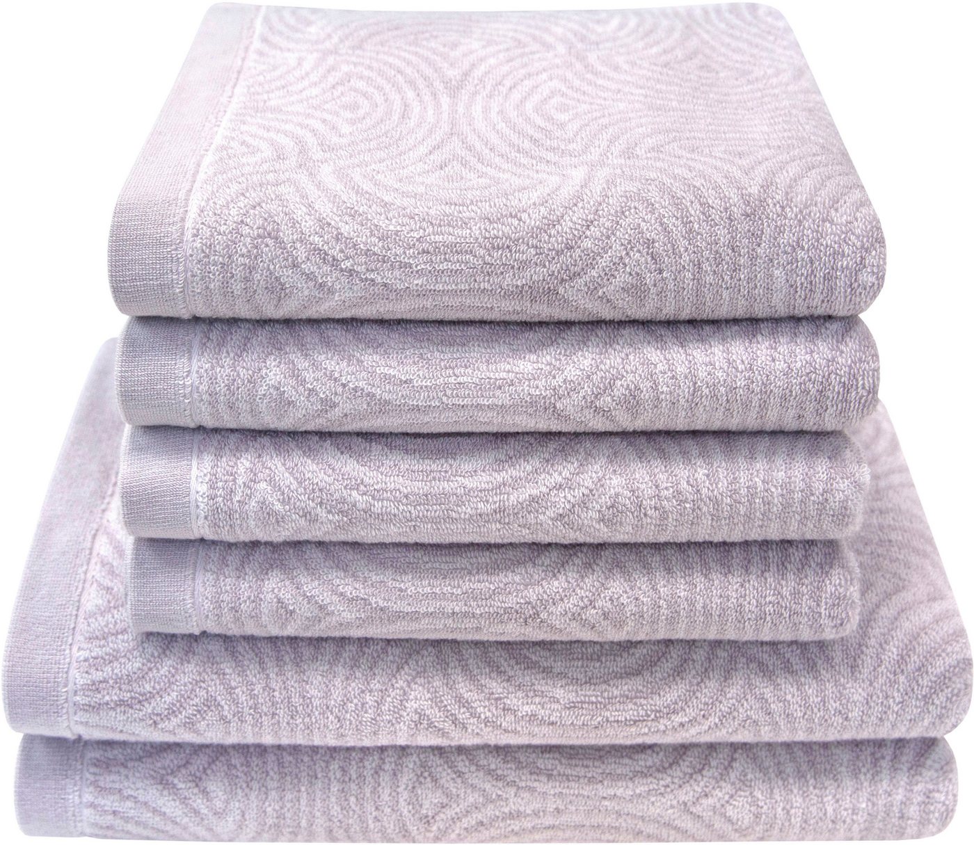 Dyckhoff Handtuch Set Landscape, Walkfrottier (Set, 6-St), 4 Handtücher (50x100cm), 2 Duschtücher (70x140cm) von Dyckhoff