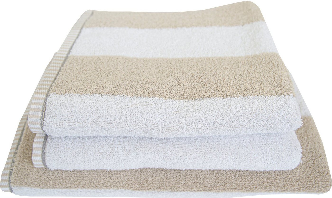 Dyckhoff Handtuch Set Maritim, Block Stripe, Frottier (Set, 3-St), 2 Handtücher (50x100cm), 1 Duschtuch (70x140cm) von Dyckhoff