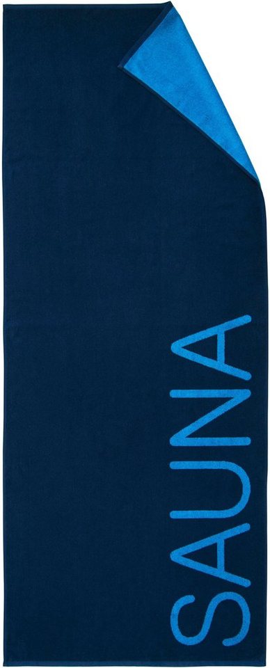 Dyckhoff Saunatuch Doubleface, Zwirnfrottee (1-St), mit Schriftzug "Sauna" von Dyckhoff