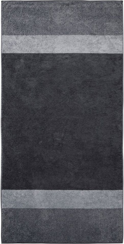 Dyckhoff Saunatuch Two-Tone Stripe, Walkfrottee (1-St), Made in Germany, aus 100% Baumwolle, trocknergeeignet von Dyckhoff