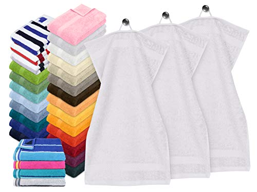 Dyckhoff Traumhaft weiche Bio-Handtuchserie - erhältlich in 22 modischen Unifarben in 7 verschiedenen Größen, sowie 7 Streifen-Variationen, 3er-Pack Gästetücher 30 x 50 cm, Silber von Dyckhoff