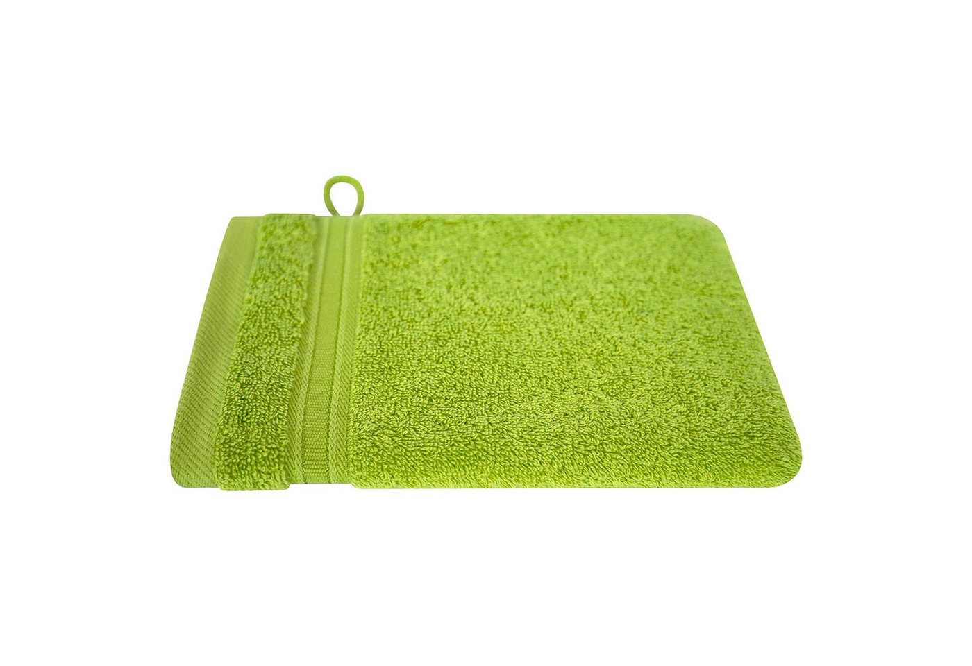 Dyckhoff Waschhandschuh Waschlappen SIENA, Apfelgrün, B 16 cm, L 21 cm, (1-St), 100 % Baumwolle von Dyckhoff
