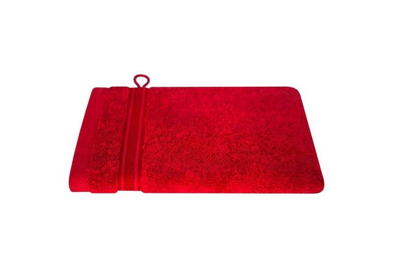 Dyckhoff Waschhandschuh Waschlappen SIENA, Rot, B 16 cm, L 21 cm, (1-St), 100 % Baumwolle von Dyckhoff