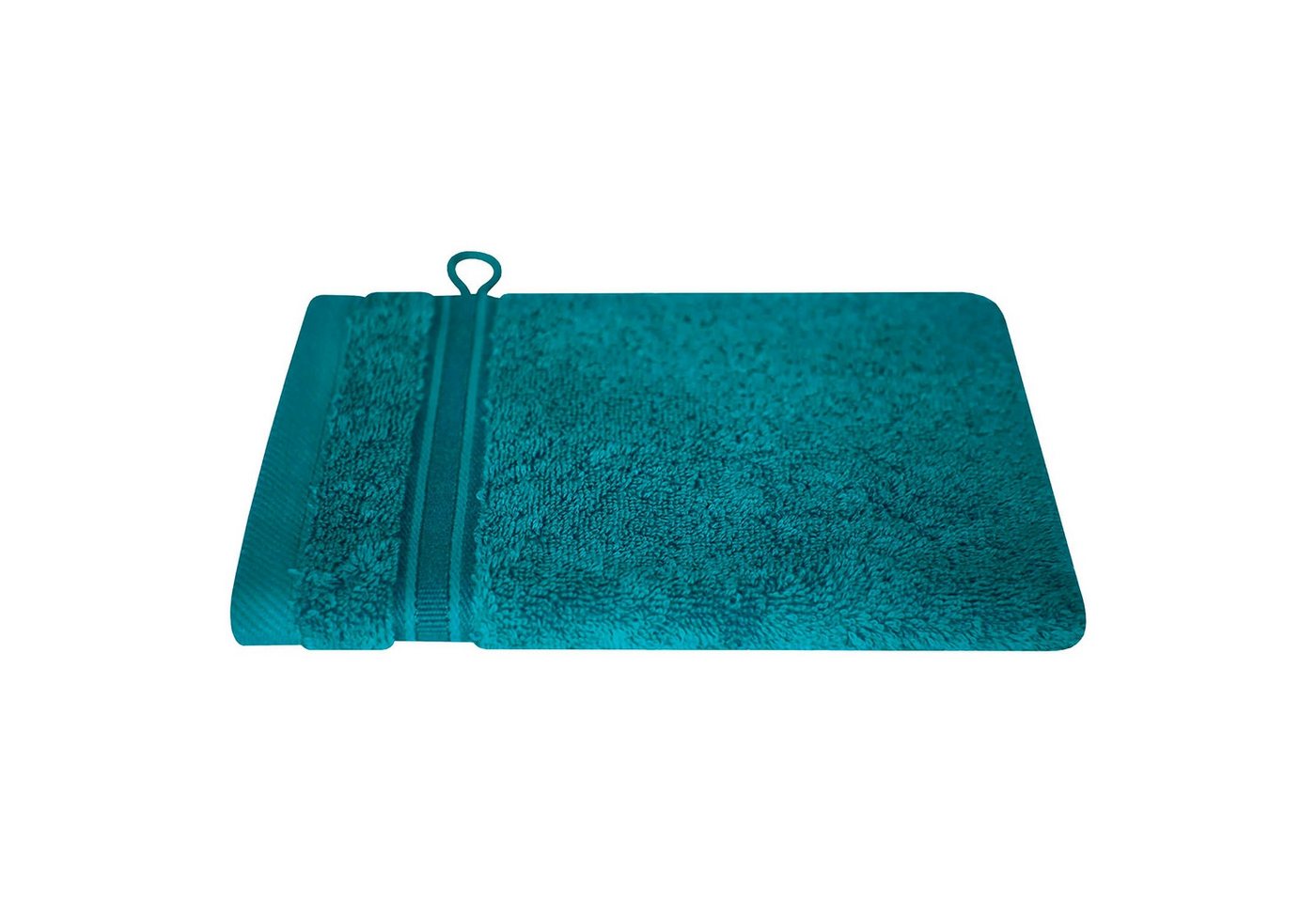 Dyckhoff Waschhandschuh Waschlappen SIENA, Smaragdblau, B 16 cm, L 21 cm, (1-St), 100 % Baumwolle von Dyckhoff