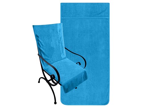 Dyckhoff Schonbezug mit Kapuze für Gartenstuhl oder Gartenliege 270.1158, Gartenstuhl, blau von Dyckhoff