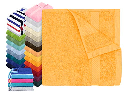 Dyckhoff Traumhaft weiche Bio-Handtuchserie - erhältlich in 22 modischen Unifarben in 7 verschiedenen Größen, sowie 7 Streifen-Variationen, 1 Handtuch 50 x 100 cm, mangogelb Dyckhoff Traumhaft weiche Bio-Handtuchserie - erhältlich in 22 modischen Unifarben in 7 verschiedenen Größen, sowie 7 Streifen-Variationen, 1 Handtuch 50 x 100 cm, mangogelb von Dyckhoff