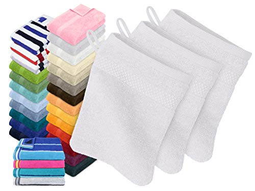 Dyckhoff Traumhaft weiche Bio-Handtuchserie - erhältlich in 22 modischen Unifarben in 7 verschiedenen Größen, sowie 7 Streifen-Variationen, 3er-Pack Waschhandschuhe 16 x 21 cm, Silber Dyckhoff Traumhaft weiche Bio-Handtuchserie - erhältlich in 22 modischen Unifarben in 7 verschiedenen Größen, sowie 7 Streifen-Variationen, 3er-Pack Waschhandschuhe 16 x 21 cm, Silber von Dyckhoff