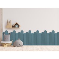 Premium Wandpaneele, Gepolsterte Wandpaneele Velourzaun, Kinderzimmer, Premium Wanddeko, Butne Wandverkleidung, Kopfschutz von DydekDesign